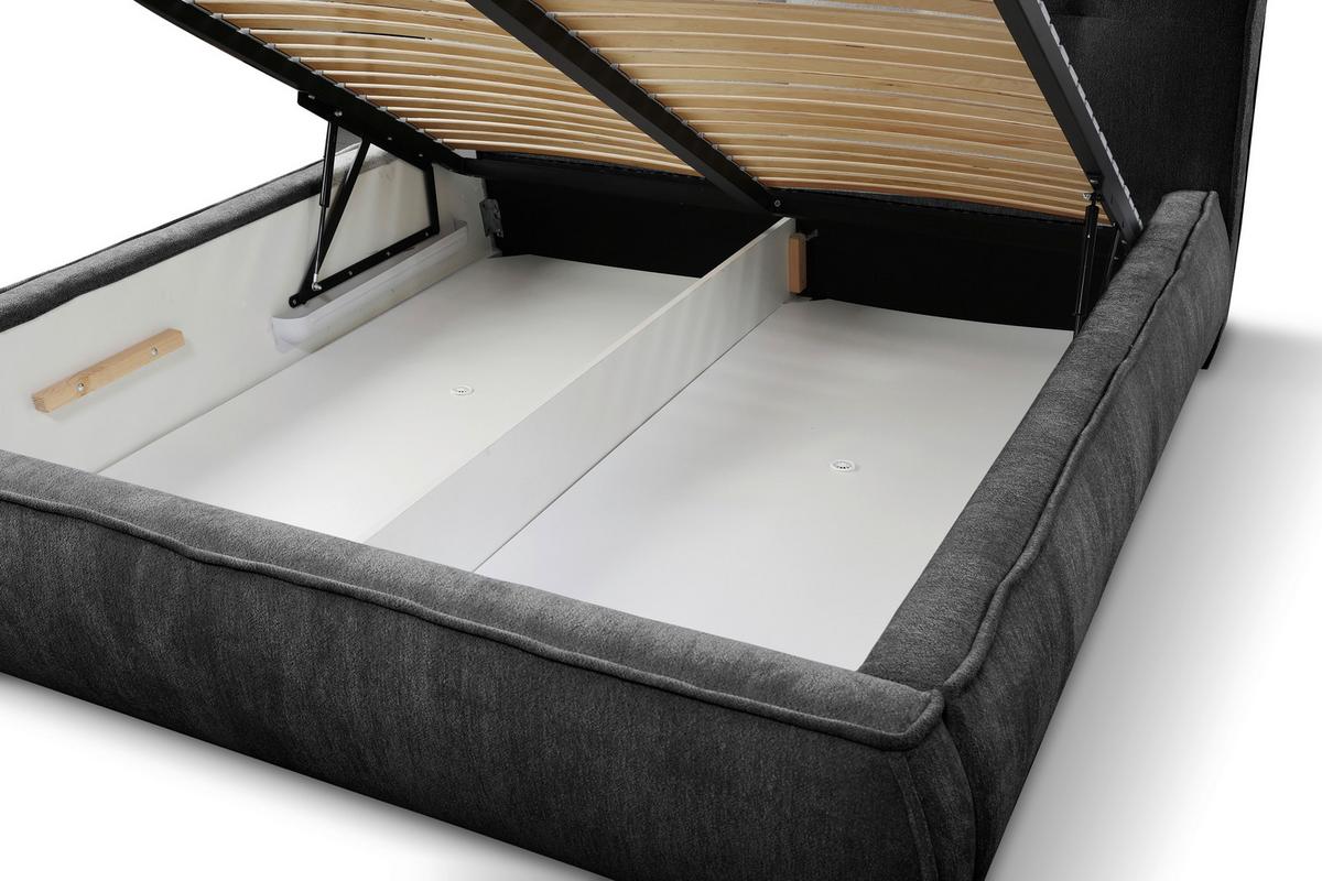 Polsterbett Mit Lattenrost Lacjo Anthrazit 160x200 Cm - Beige/Anthrazit, LIFESTYLE, Holz/Holzwerkstoff (160/200cm) - Livetastic