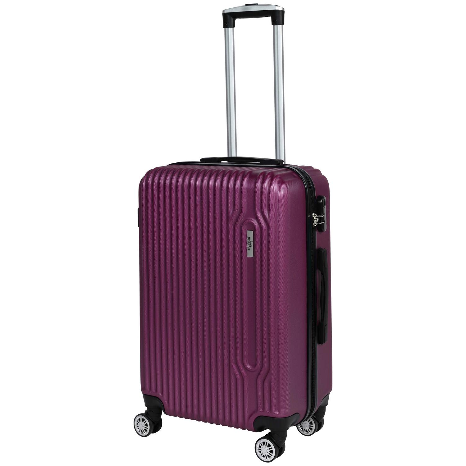 Reisekoffer Palermo 4 Rollen Hartschale, Größe L Luca Bessoni Lila 30x75x49 cm