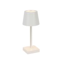 Tischlampe Borka dimmbar Weiß - Weiß, MODERN, Kunststoff/Metall (10,5/26cm) - Luca Bessoni