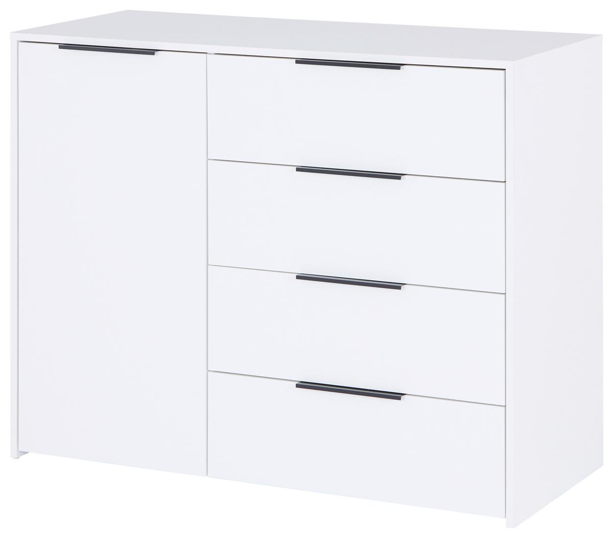 Komód Alan - fehér, Modern, faalapú anyag (114,5/93,4/50cm)