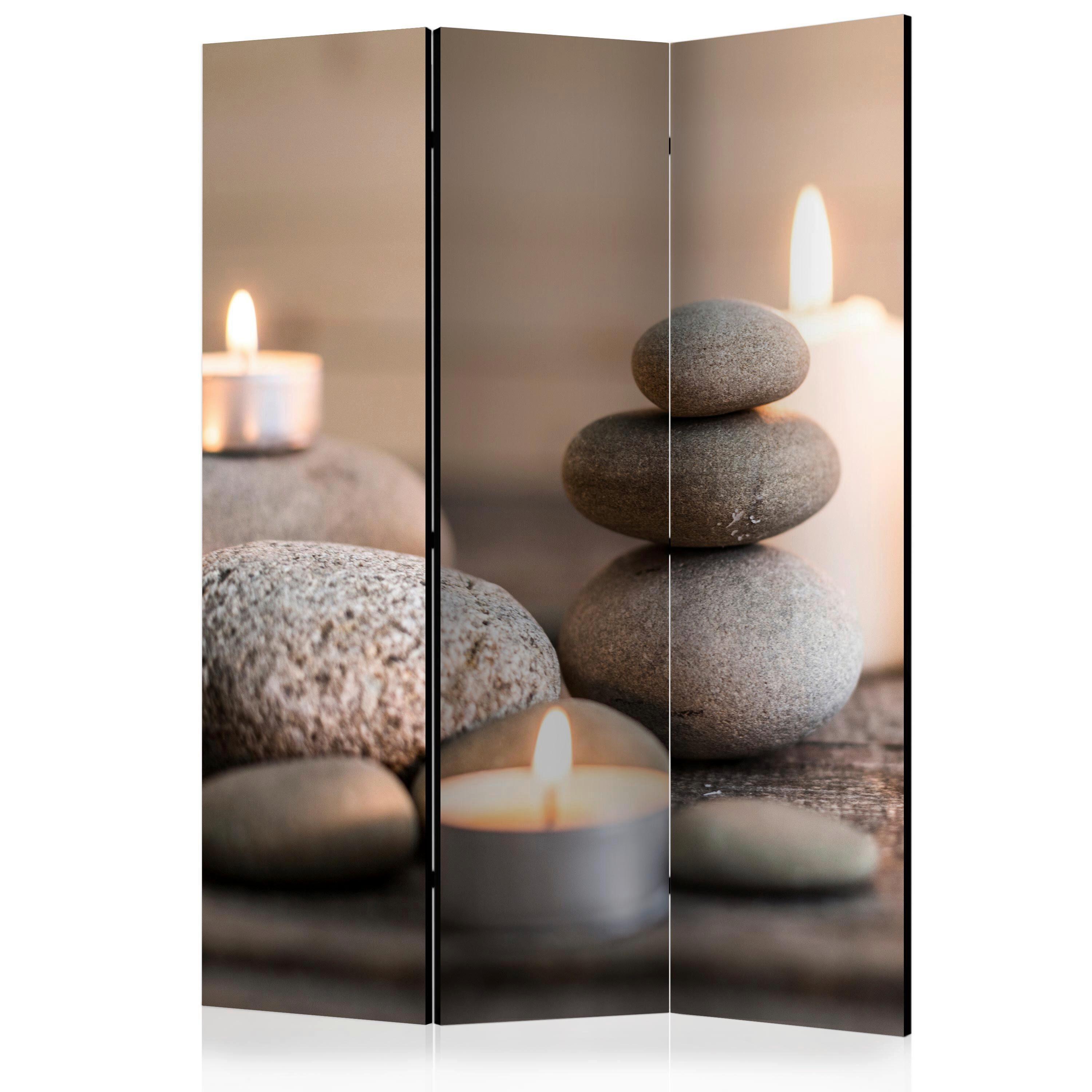Paravent Hellgrau Beige B: 135 cm