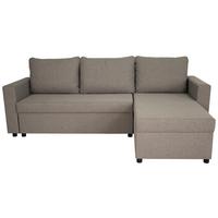 Rohová sedačka ZAP, oboustranná, cappuccino - černá/cappuccino, Moderní, dřevo/textil (226/148cm) - Based