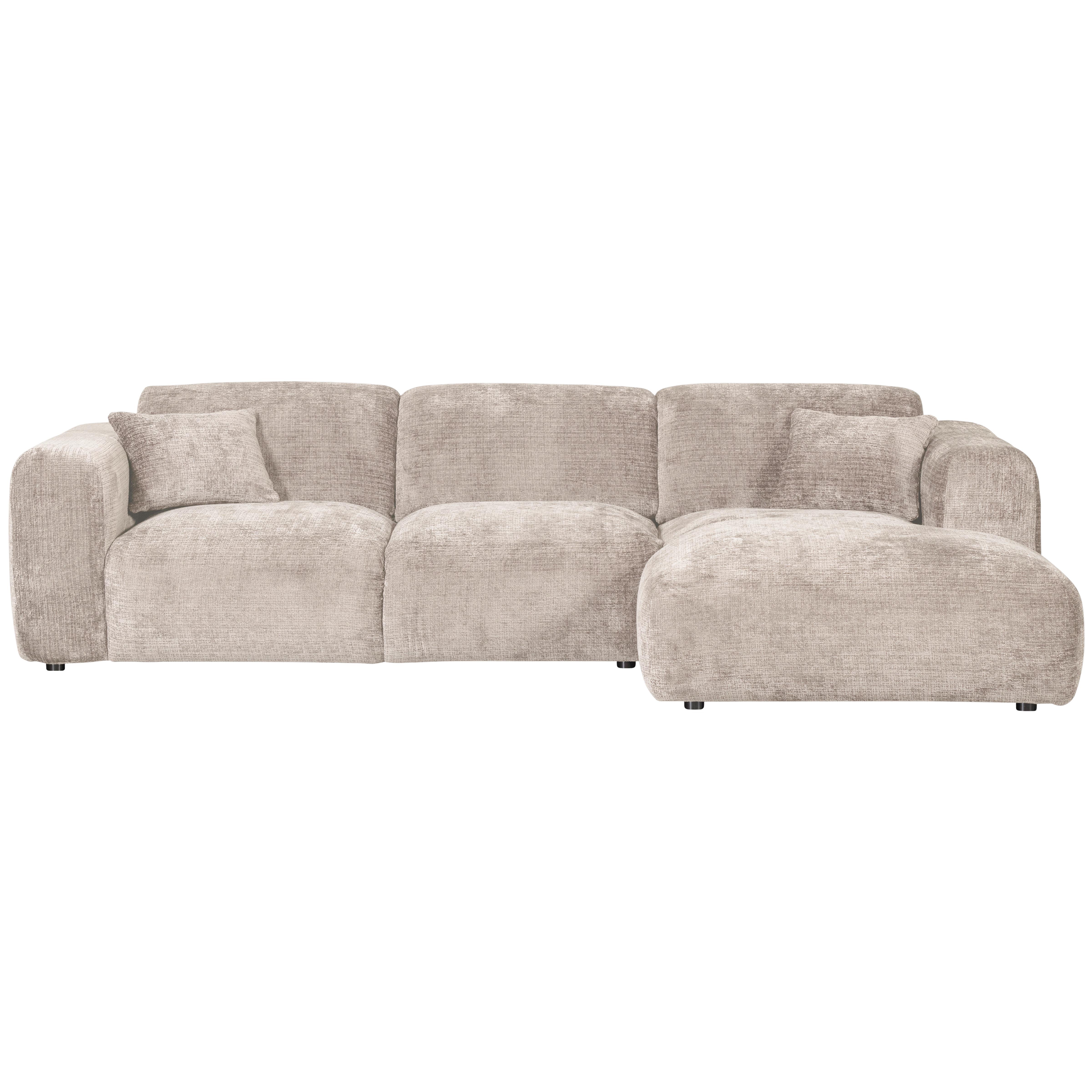 ECKSOFA Cloud Naturfarben S: 280x165cm - Schwarz/Naturfarben, Design, Textil (280/165cm) - Livetastic