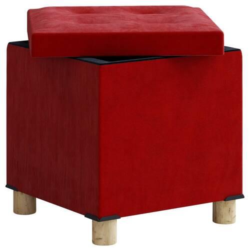 Sedací Box Sizos M Červená - hnědá/červená, Moderní, kompozitní dřevo/textil (38/40/38cm) - MID.YOU