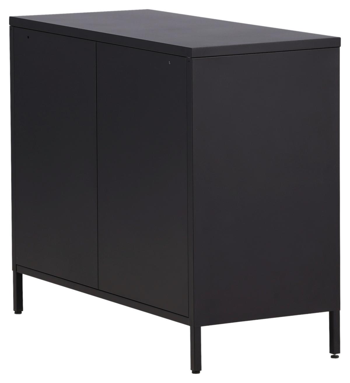 Sideboard Nett - Schwarz, Design, Metall (90/75/40cm) - Livetastic