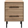 Nachtkästchen Carlton Eiche Artisan H: 55 Cm - Schwarz/Eiche Artisan, Trend, Holzwerkstoff (40/55/39cm)