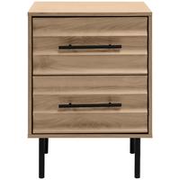 Nachtkästchen Carlton Eiche Artisan H: 55 Cm - Schwarz/Eiche Artisan, Trend, Holzwerkstoff (40/55/39cm)