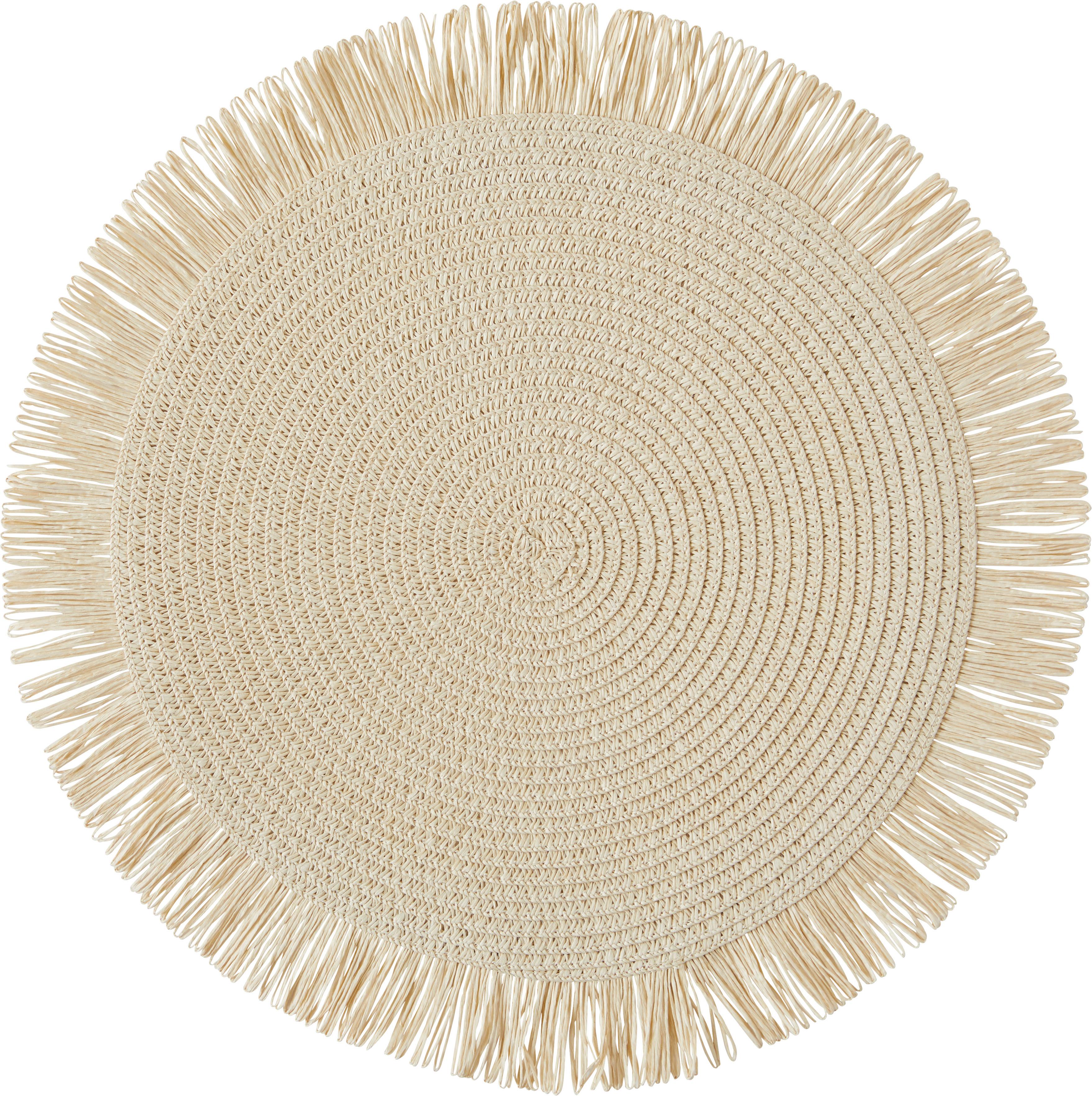 Prostírání Anouk, Ø: ca. 38cm - černá/béžová, Moderní, papír (38cm)