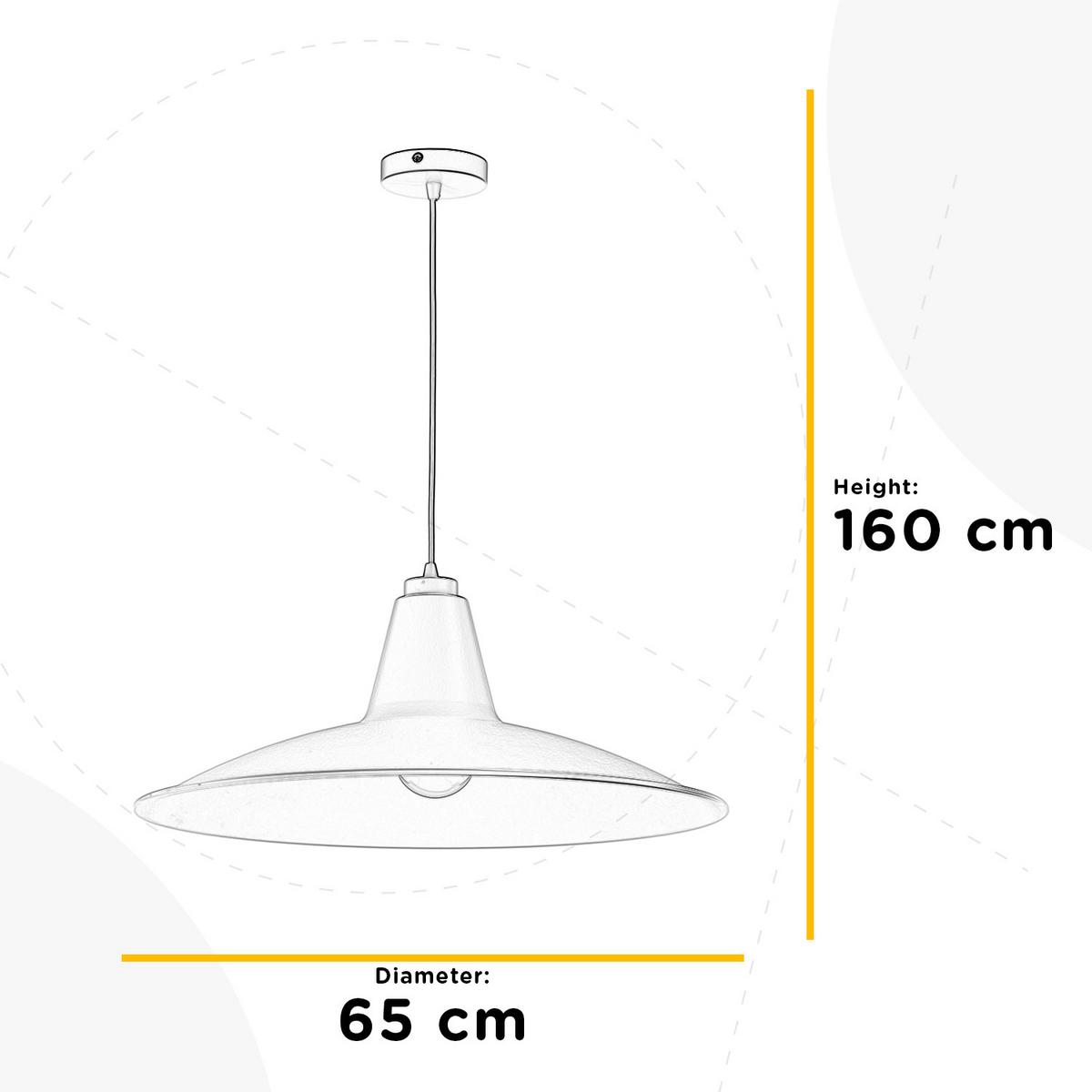 Pendelleuchte Weiß Hochglanz L: 65 cm 22w - Weiß Hochglanz, Basics, Metall (65/65/160cm)