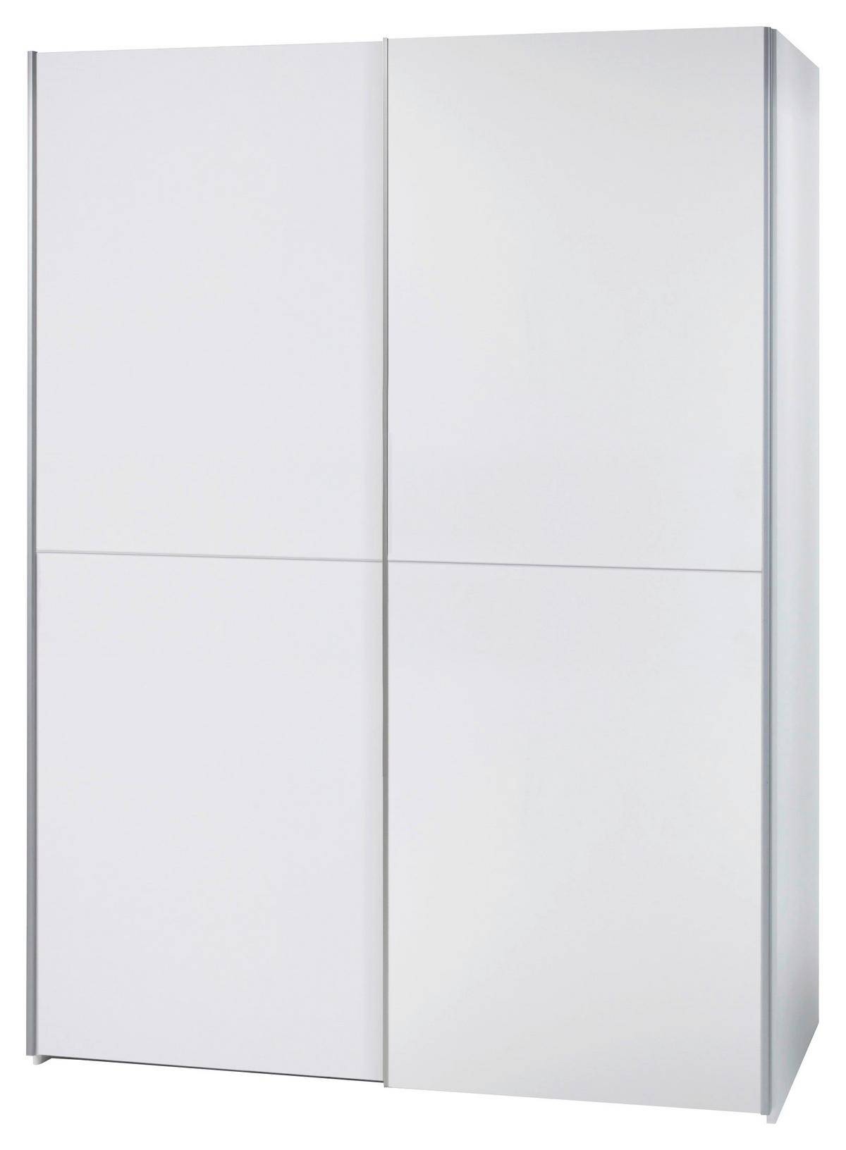 Schwebetürenschrank 170cm Starter, Schachbrettweiß - Eichefarben/Weiß, Design, Holzwerkstoff (170/195/59cm) - P & B