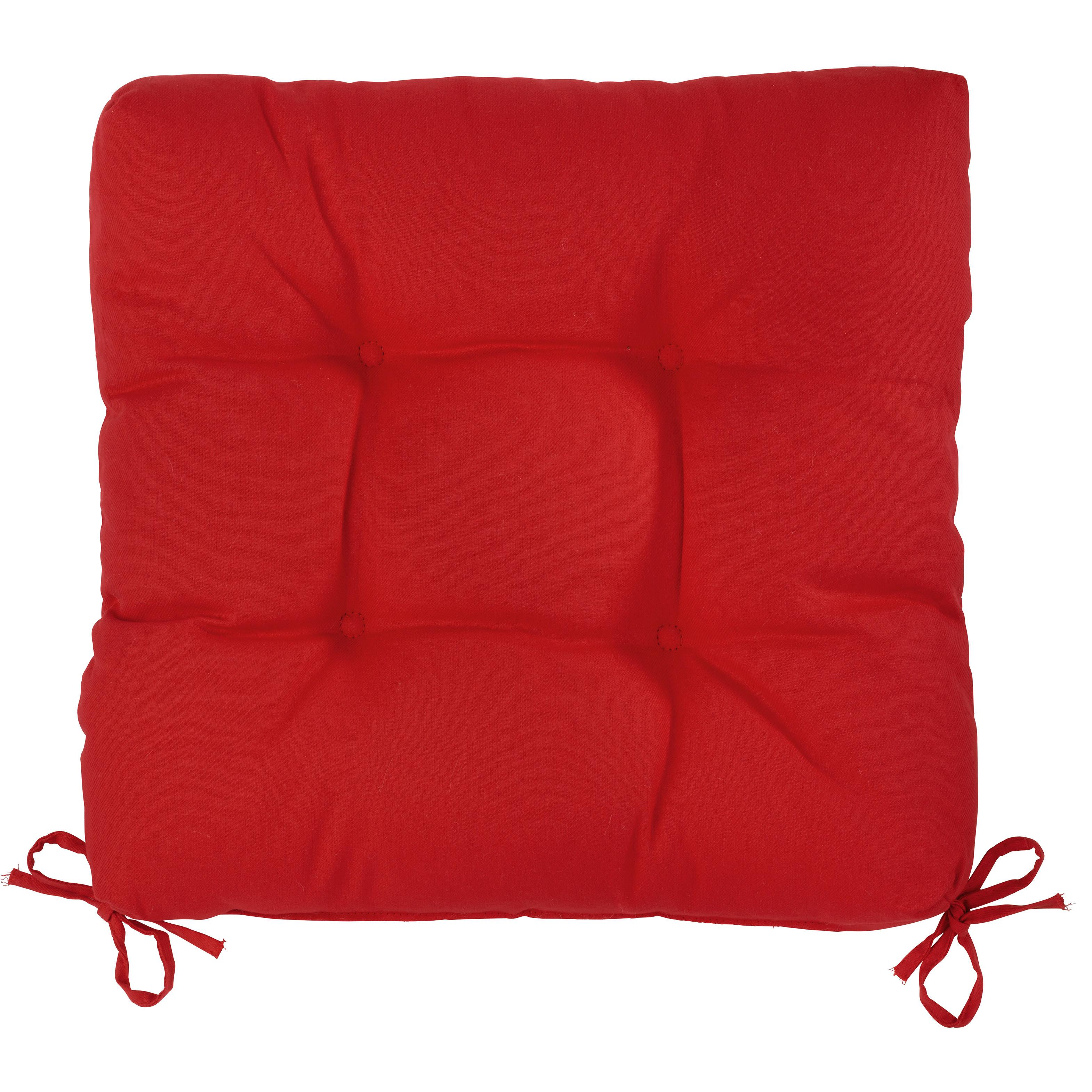 Poduška Na Sedenie Elli, 40x7x40cm - červená, textil (40/40/7cm) - Modern Living