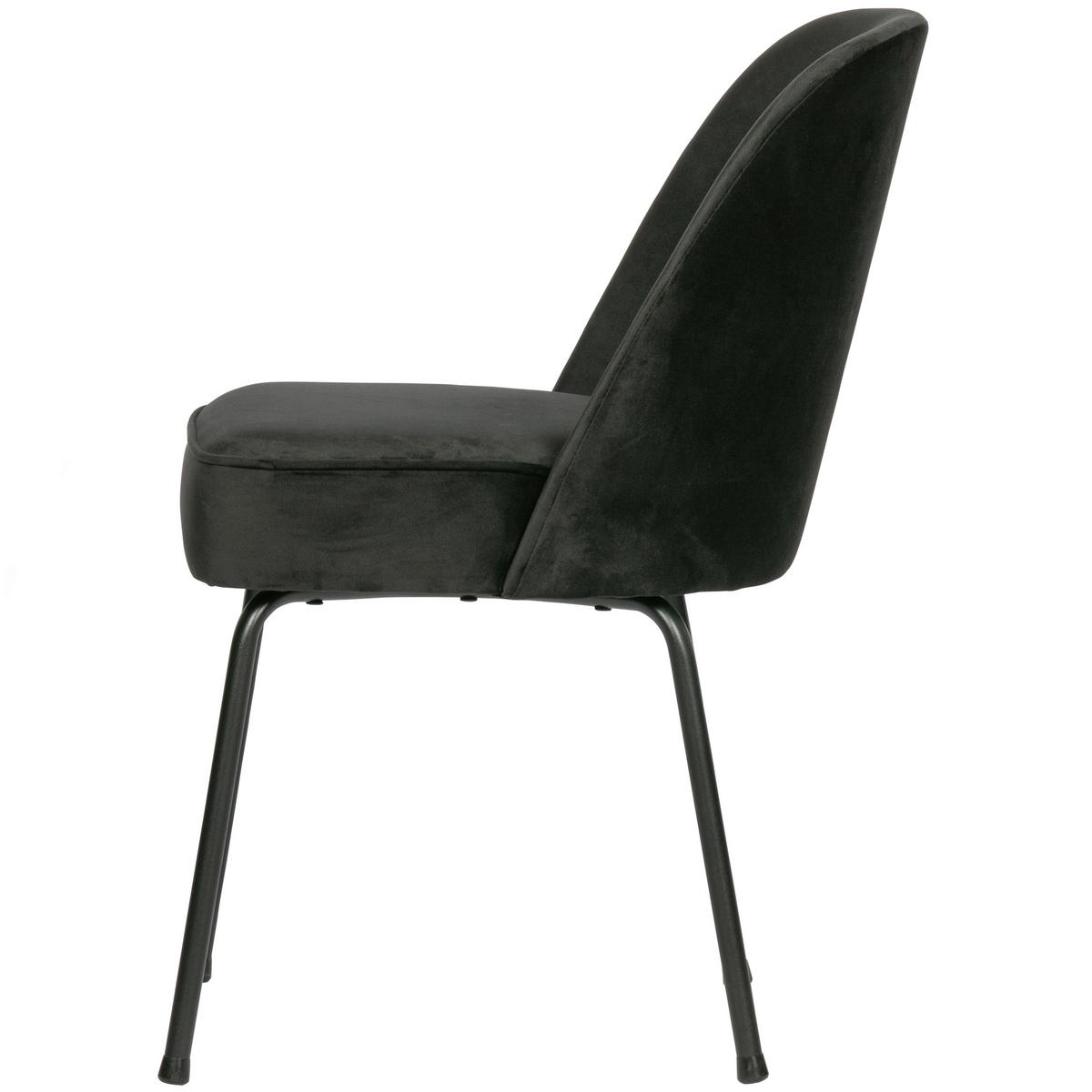 Stuhl-Set Vogue Schwarz B: 50cm - Schwarz, MODERN, Textil/Metall (50/83/57cm) - Livetastic