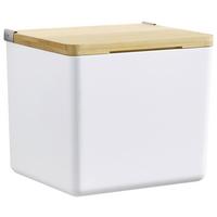 Aufbewahrungsbox Baboo Bambus BxHxT: ca. 12,2x11x10,2cm - Weiß, Basics, Holz/Kunststoff (12,2/11/10,2cm)