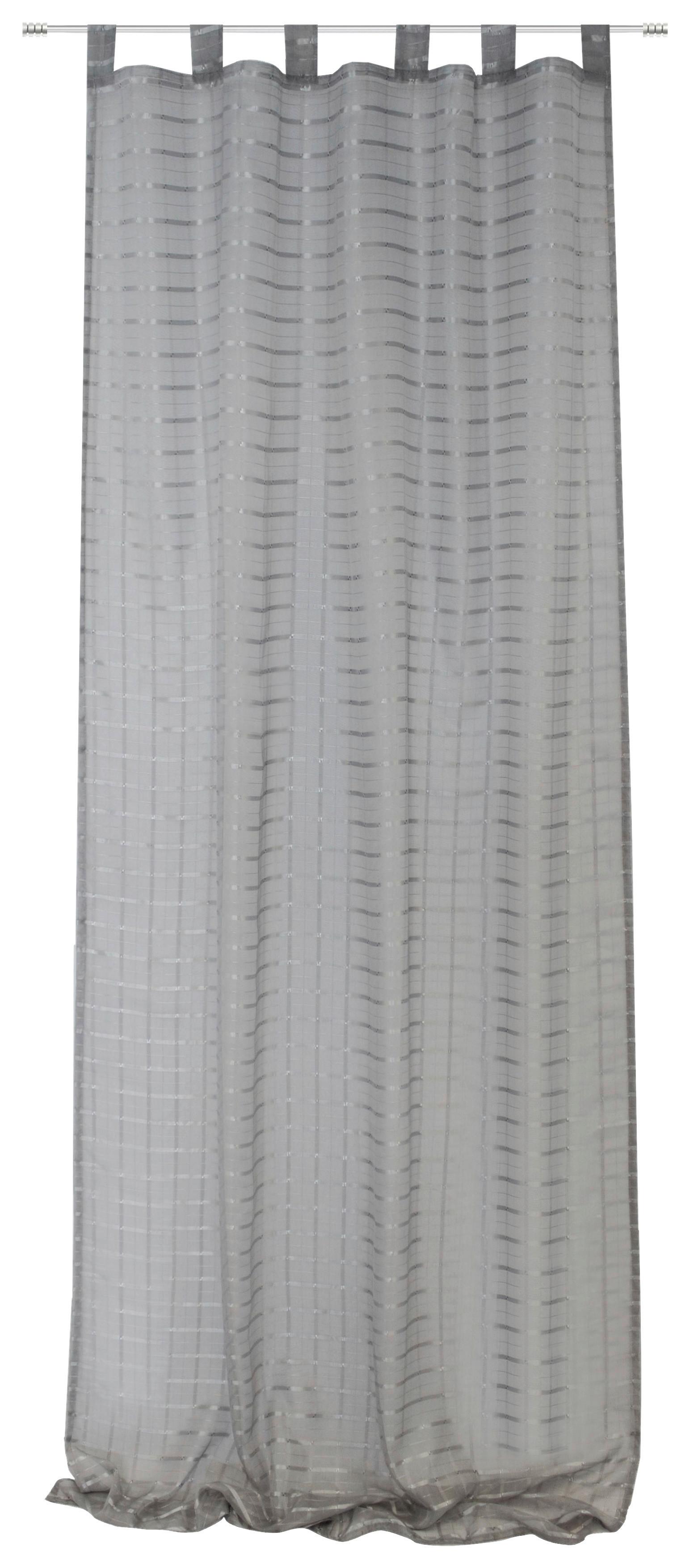 Kombinált Függöny Kim - Ezüst, modern, Textil (120/255cm) - Luca Bessoni