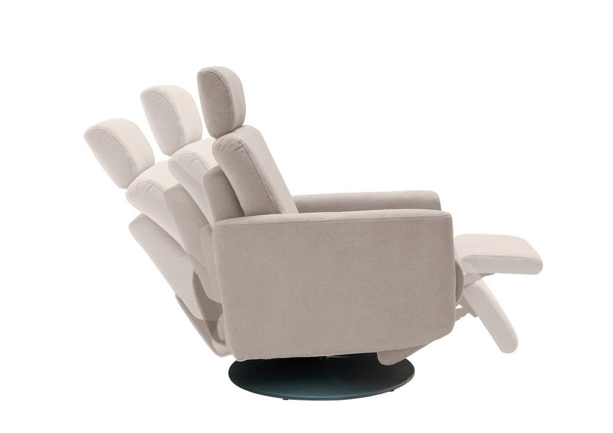 Relaxsessel Centrale T: 87-154 Cm, Beige - Beige/Schwarz, MODERN, Textil (77/105/87-154cm) - Livetastic