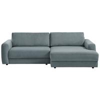 Ecksofa Bourbon - Blaugrau/Schwarz, MODERN, Textil (250/176cm) - Trendmanufaktur