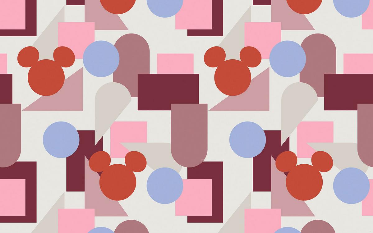 Vliestapete Colourful Mickey - Multicolor, Basics (400/250cm) - Komar
