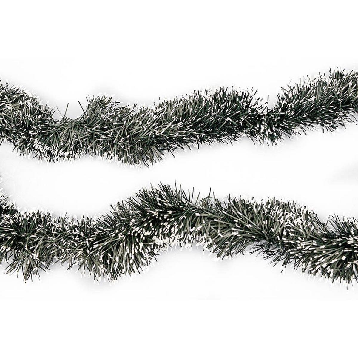 Fenyőgirland Havas Boa Kb. 2,7m - erdőzöld/fehér, Basics, műanyag (270cm)