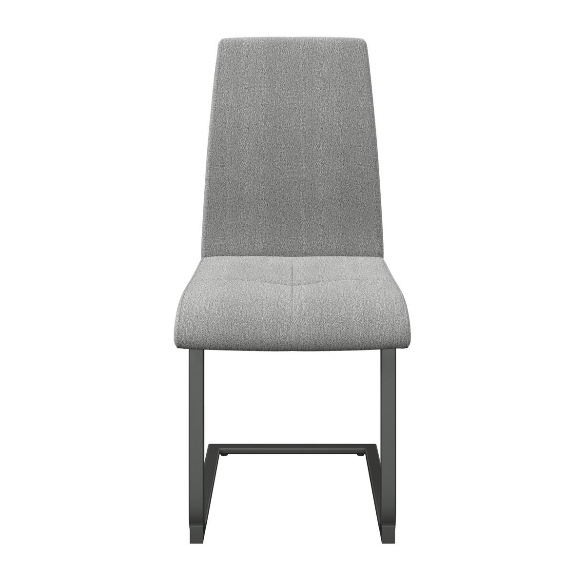 Schwingstuhl Tristan Webstoff hellgrau, B: 41cm - Hellgrau/Schwarz, MODERN, Holz/Textil (41/102/58cm) - James Wood