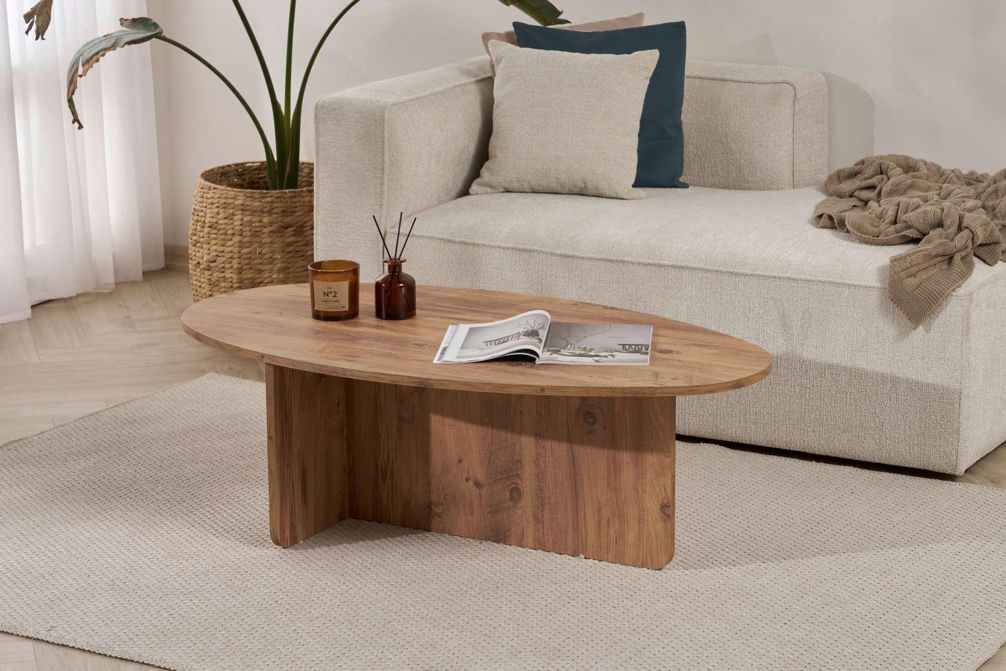 Couchtisch Orba Pinienfarben L: 120cm - Pinienfarben, Design, Holzwerkstoff (120/40/65cm) - MID.YOU