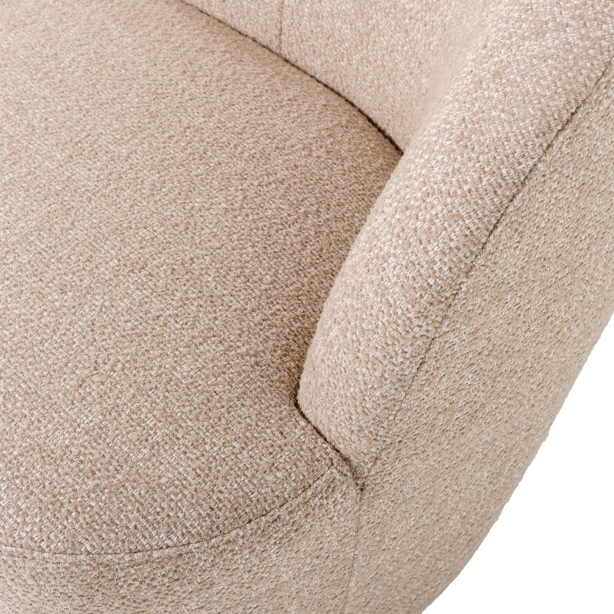 Sessel Serra Naturfarben B: 70cm - Schwarz/Naturfarben, Design, Textil (70/68/77cm) - Livetastic