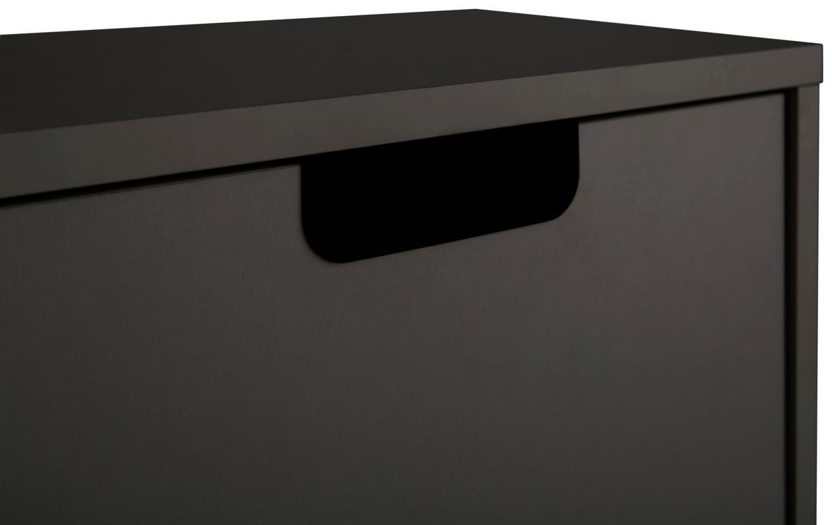 Highboard Schwarz/eichefarben B: 59,8 Cm - Eichefarben/Schwarz, Design, Holzwerkstoff (59,8/124/19,55cm) - MID.YOU