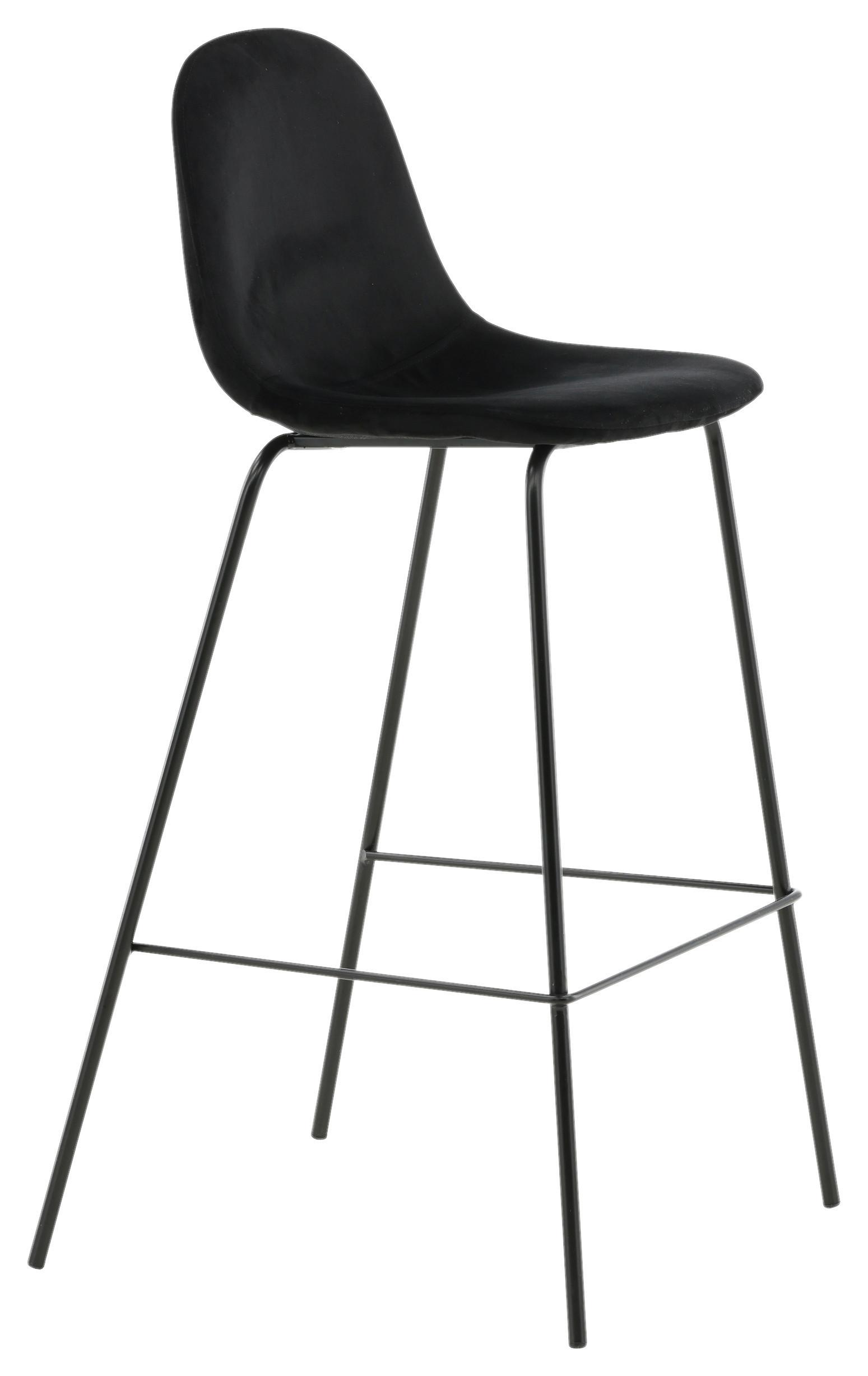 Barhocker-set Polar - Schwarz, Design, Textil/Metall (41.5/105/43cm) - Livetastic