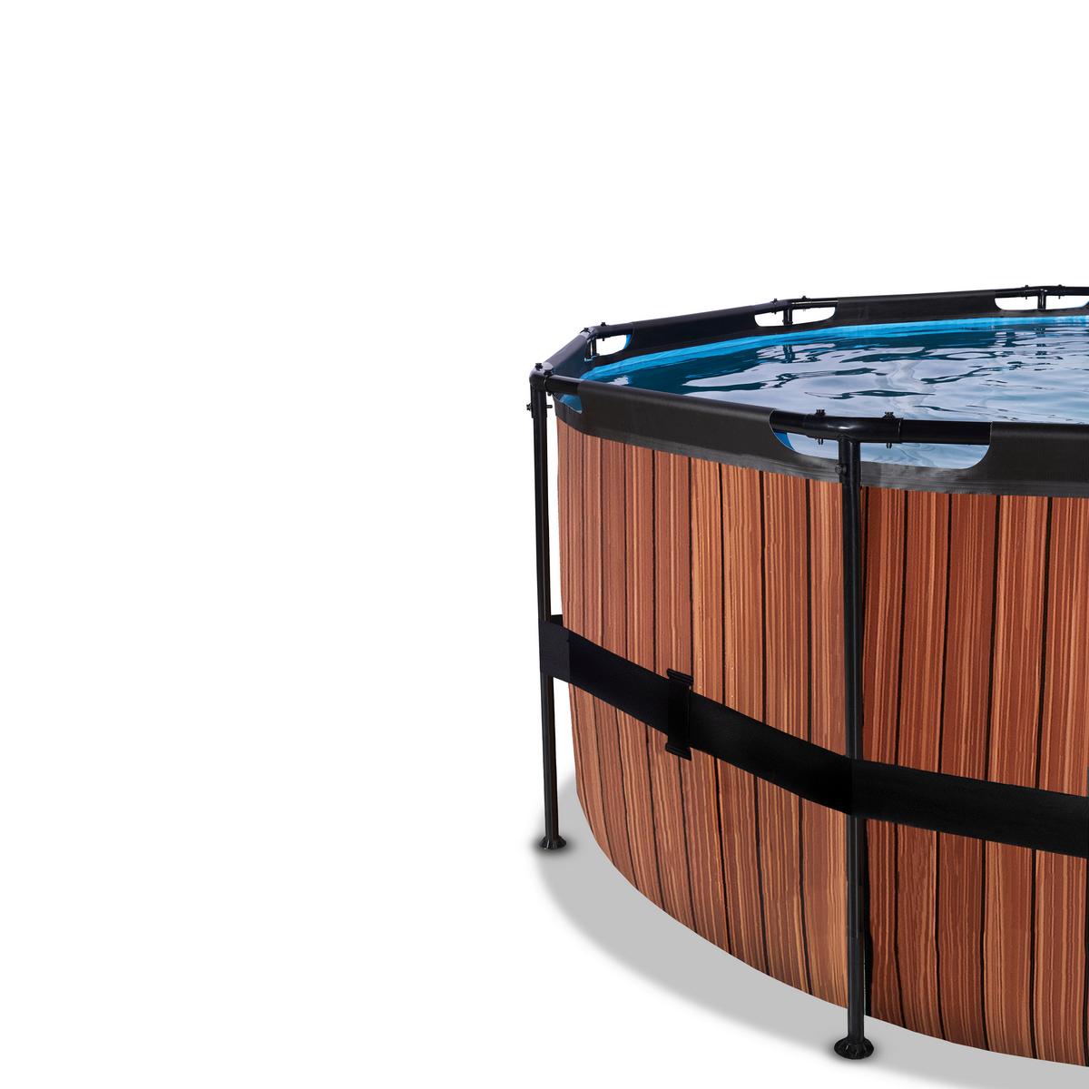 Pool-Set Braun, D/H: 427x122cm - Braun, KONVENTIONELL, Kunststoff (427/122cm) - EXIT Toys