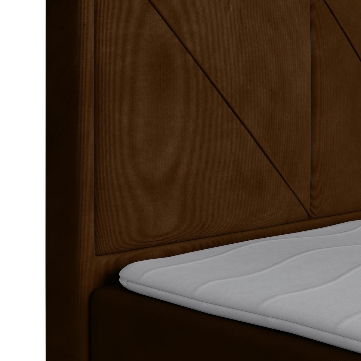 Boxspringbett mit Bettkasten Bologna 180x200 cm Braun - Schwarz/Braun, MODERN, Karton/Holzwerkstoff (180/200cm) - MID.YOU