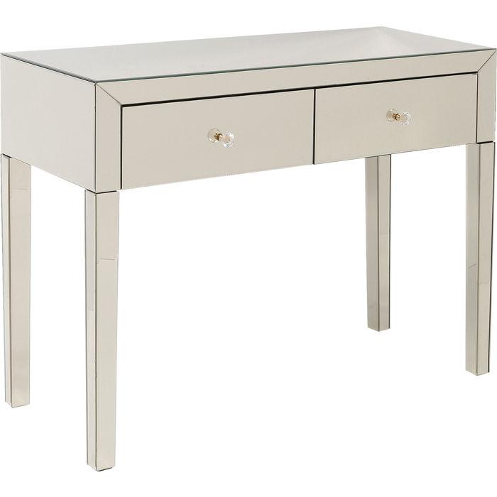 Konsolentisch Luxurychamapagne Champagnerfarben B: 40 cm - Champagner, Design, Glas/Holzwerkstoff (100/40/92,5cm) - Kare-Design