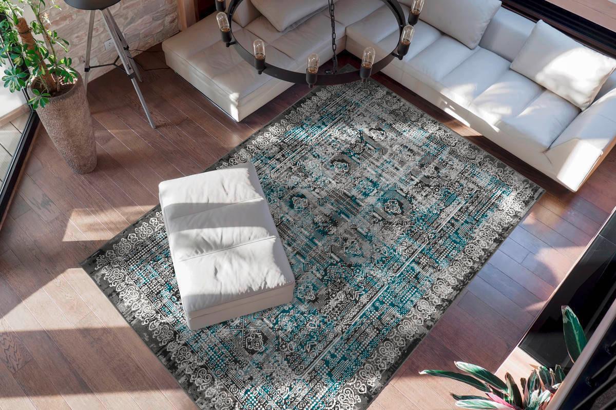 Orientalischer Webteppich Blau Ariya 200x290 cm - Blau, Trend, Textil (200/290cm) - Kayoom
