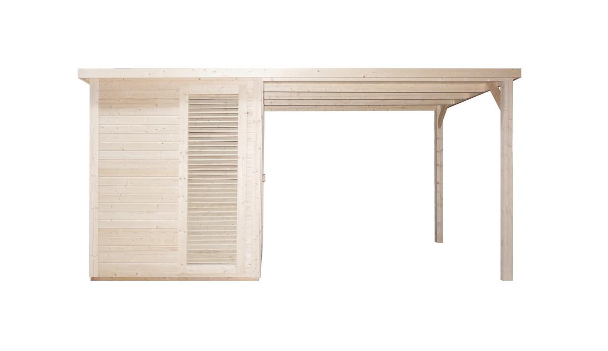 Sauna Rauma Naturfarben B: 230 cm - Naturfarben, KONVENTIONELL, Holz (460/230/219,5cm) - Sanotechnik