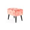 Hocker Samt Rosa/Schwarz Sitz Gepolstert H: 48 cm - Schwarz/Rosa, Basics, Holzwerkstoff/Textil (40/48/60cm) - Kayoom