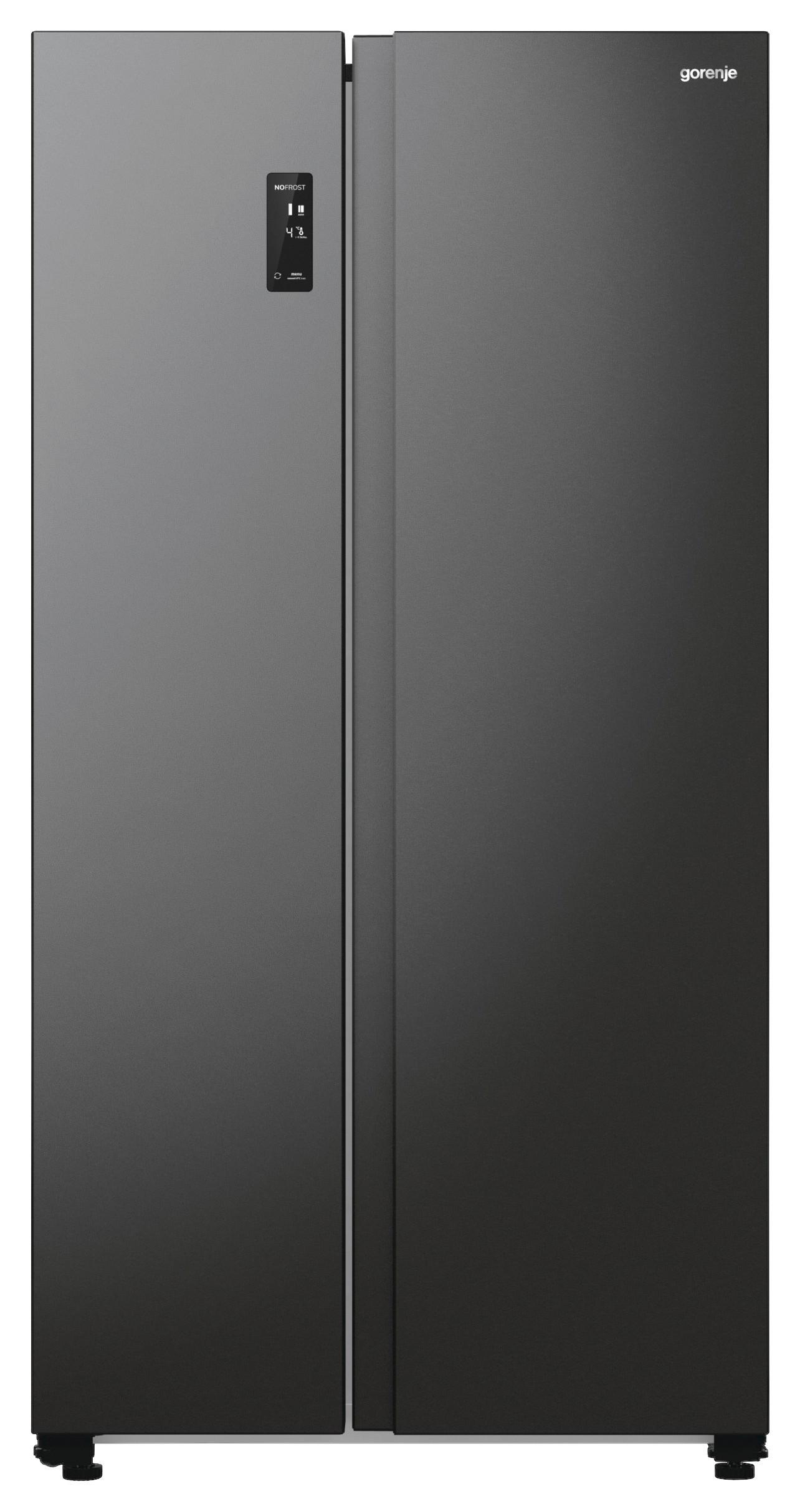 Side-by-side Nrr9185eabxl Advanced - Schwarz, MODERN, Glas/Kunststoff (91,5/178,6/67cm) - Gorenje