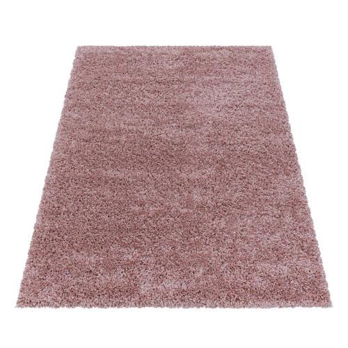 Hochflor Teppich Rosa Naturfaser Sydney 140x200 cm - Rosa, Basics, Textil (140/200cm)