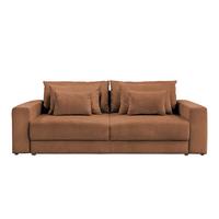 Megasofa Mega Chenille terracotta, B: 255cm - Terracotta/Schwarz, Trend, Textil (255/94/126cm) - Luca Bessoni