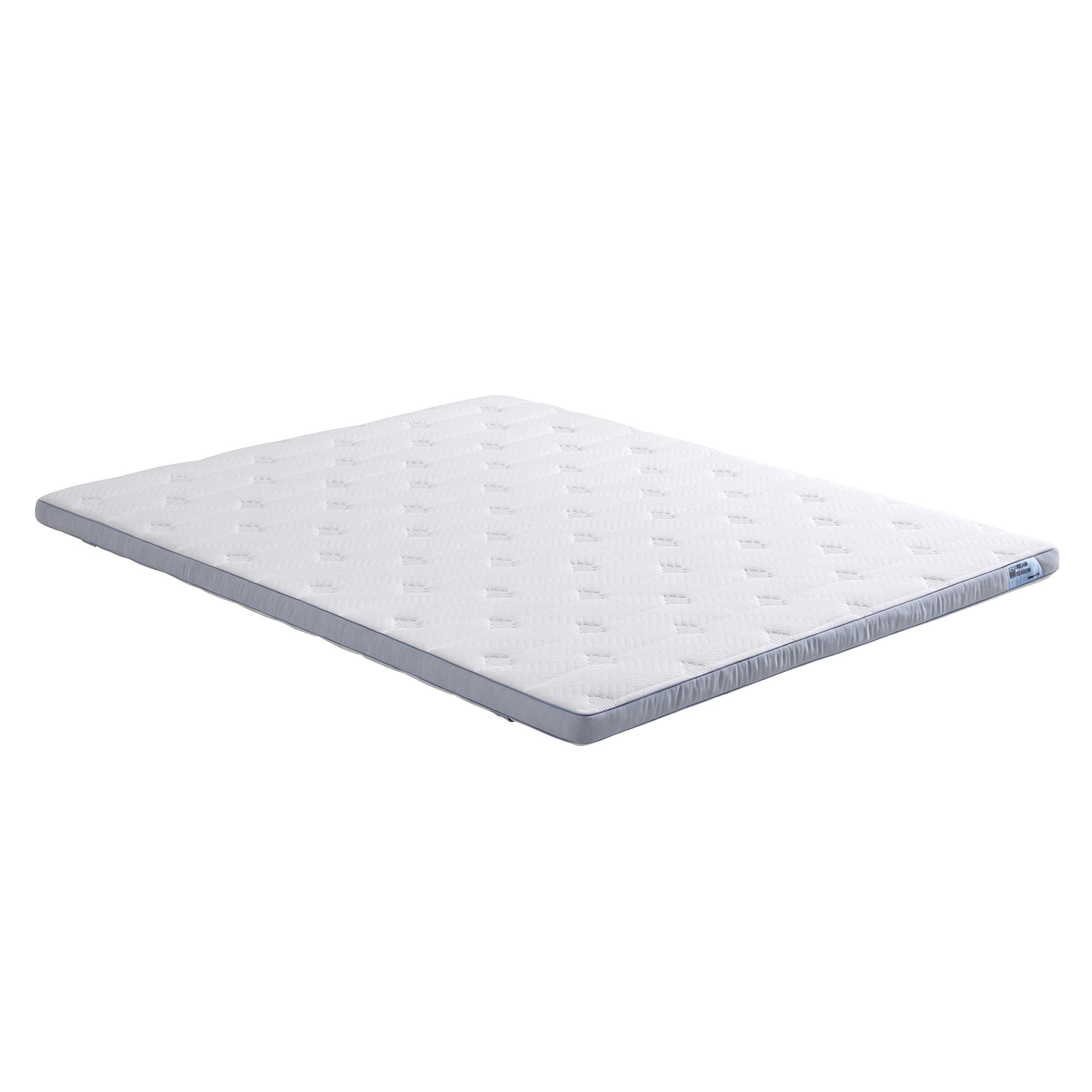 Topper Yatas 80x200 Cm Komfortschaumkern - Weiß/Grau, Basics, Textil (80/200cm) - Yatas