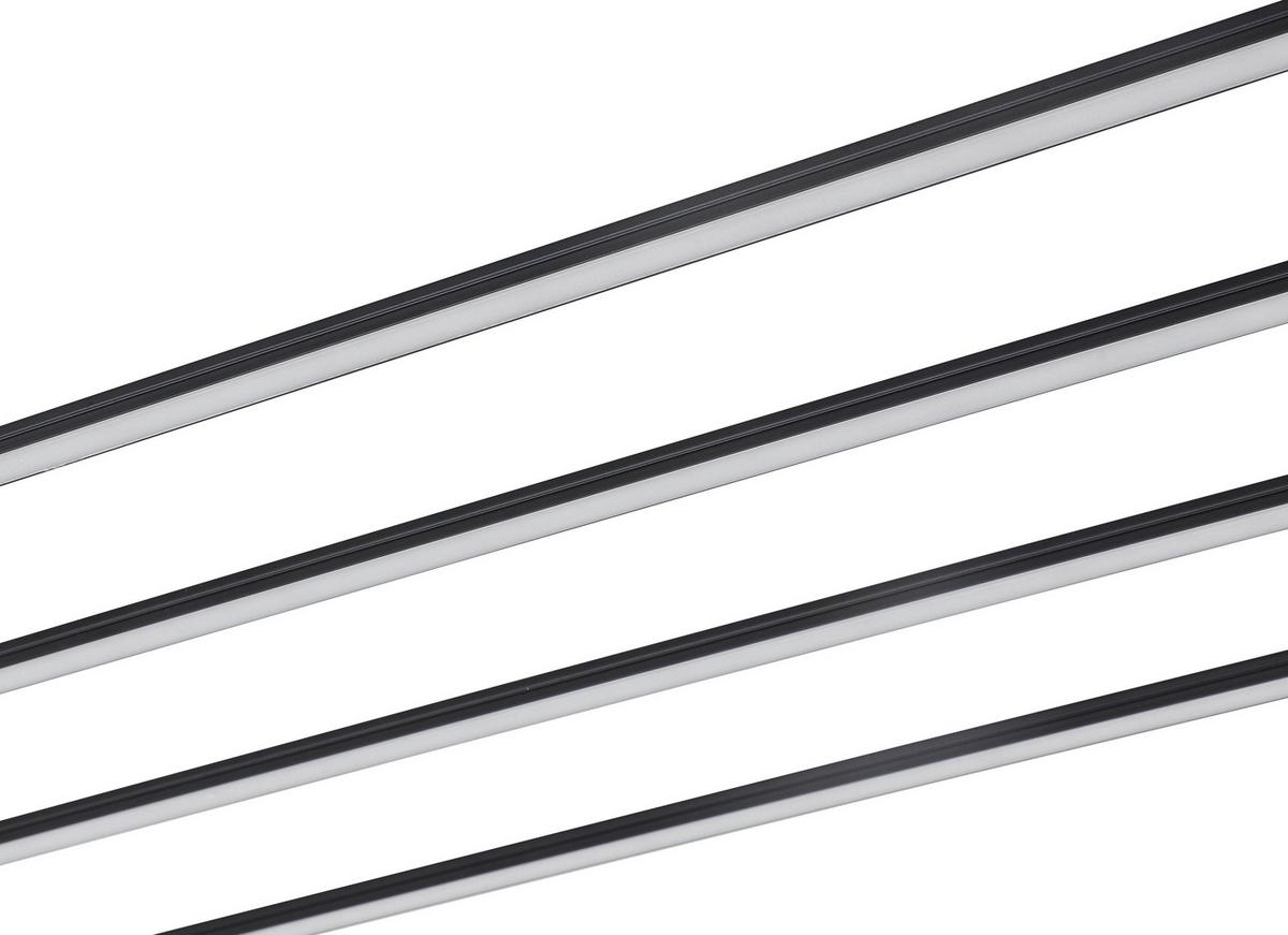LED SVĚTELNÝ BOX NUMIK - černá, Moderní, plast (50/75/100/1,3/0,7cm) - Mömax