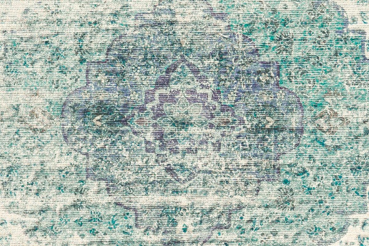 Flachwebteppich Creme,mintgrün Vintage 8401, BxL: 200x290 cm - Creme/Mintgrün, KONVENTIONELL, Textil (200/290cm)