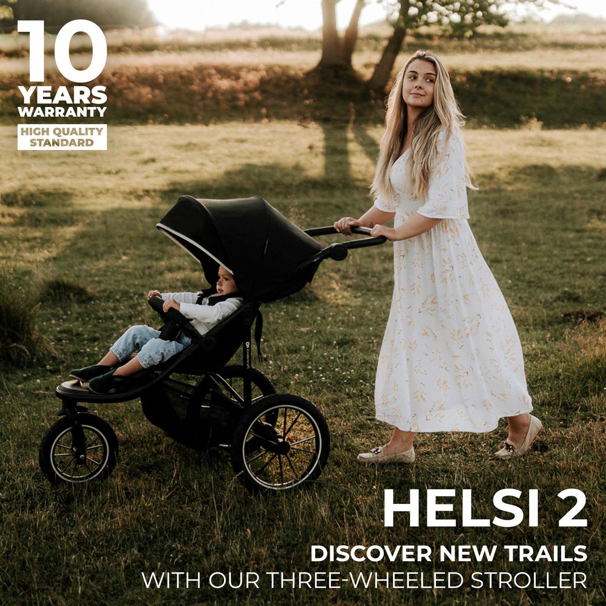 Jogger Helsi 2 Grau, B/H/T: 61,5x71-113x126cm - Schwarz/Grau, Basics, Metall (61.5/71-113/126cm) - Kinderkraft