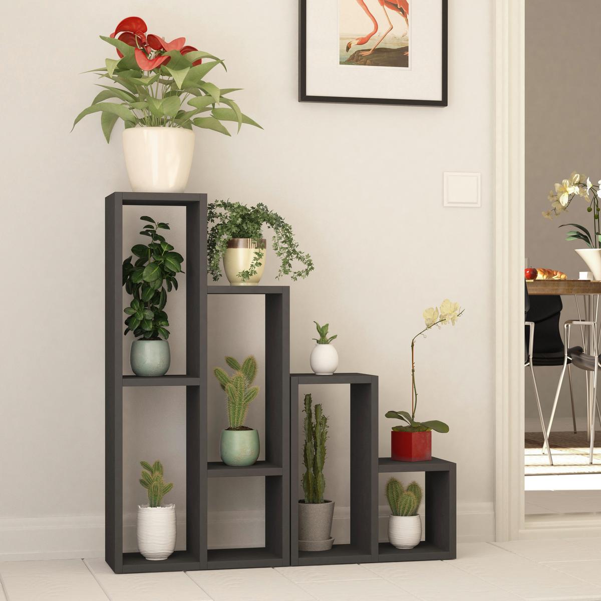 Regal Sule Regal - Anthrazit, Design, Holzwerkstoff (42/89/20cm) - Livetastic
