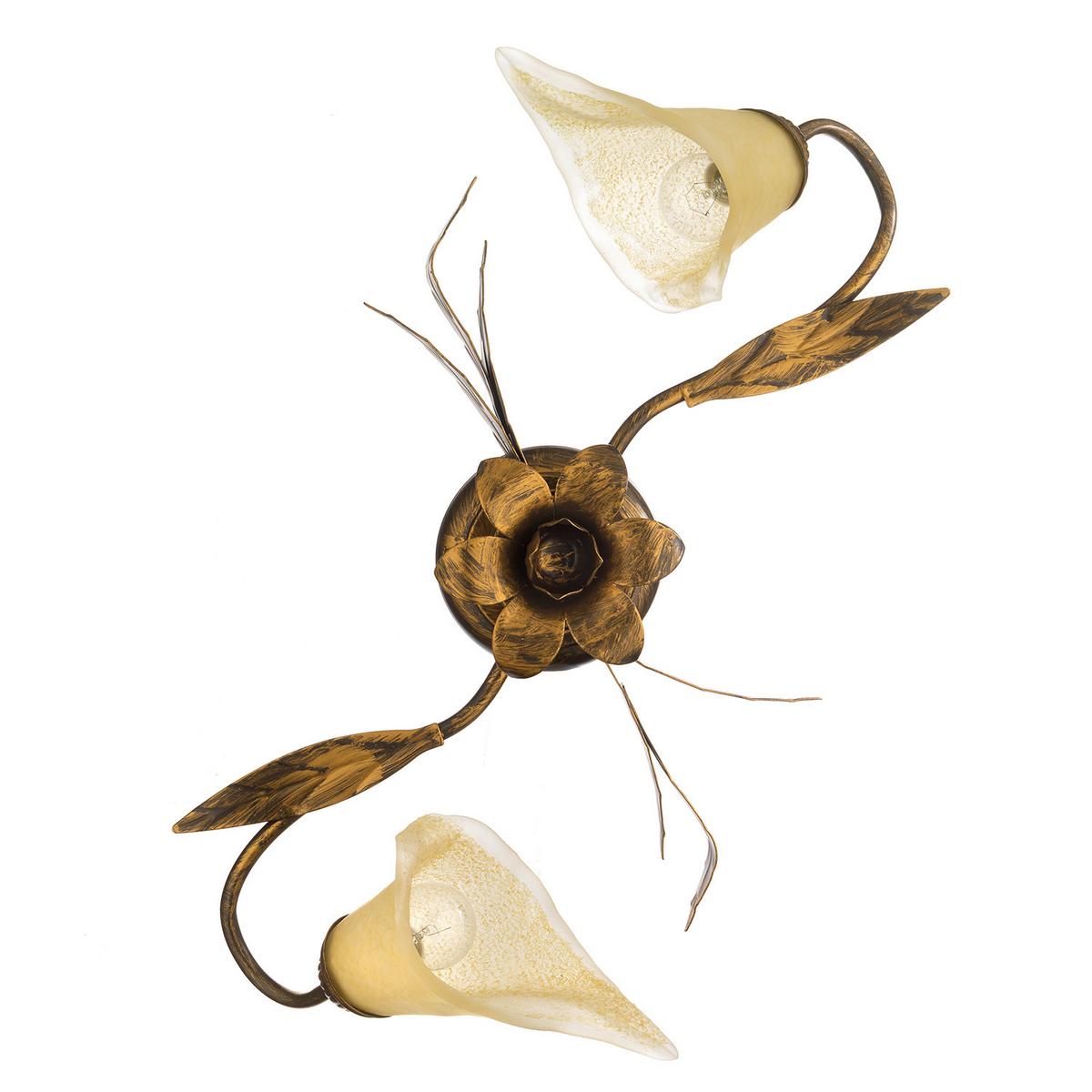 Deckenleuchte 4230/Pl2 - Bronzefarben, KONVENTIONELL, Glas/Metall (55/25/40cm)