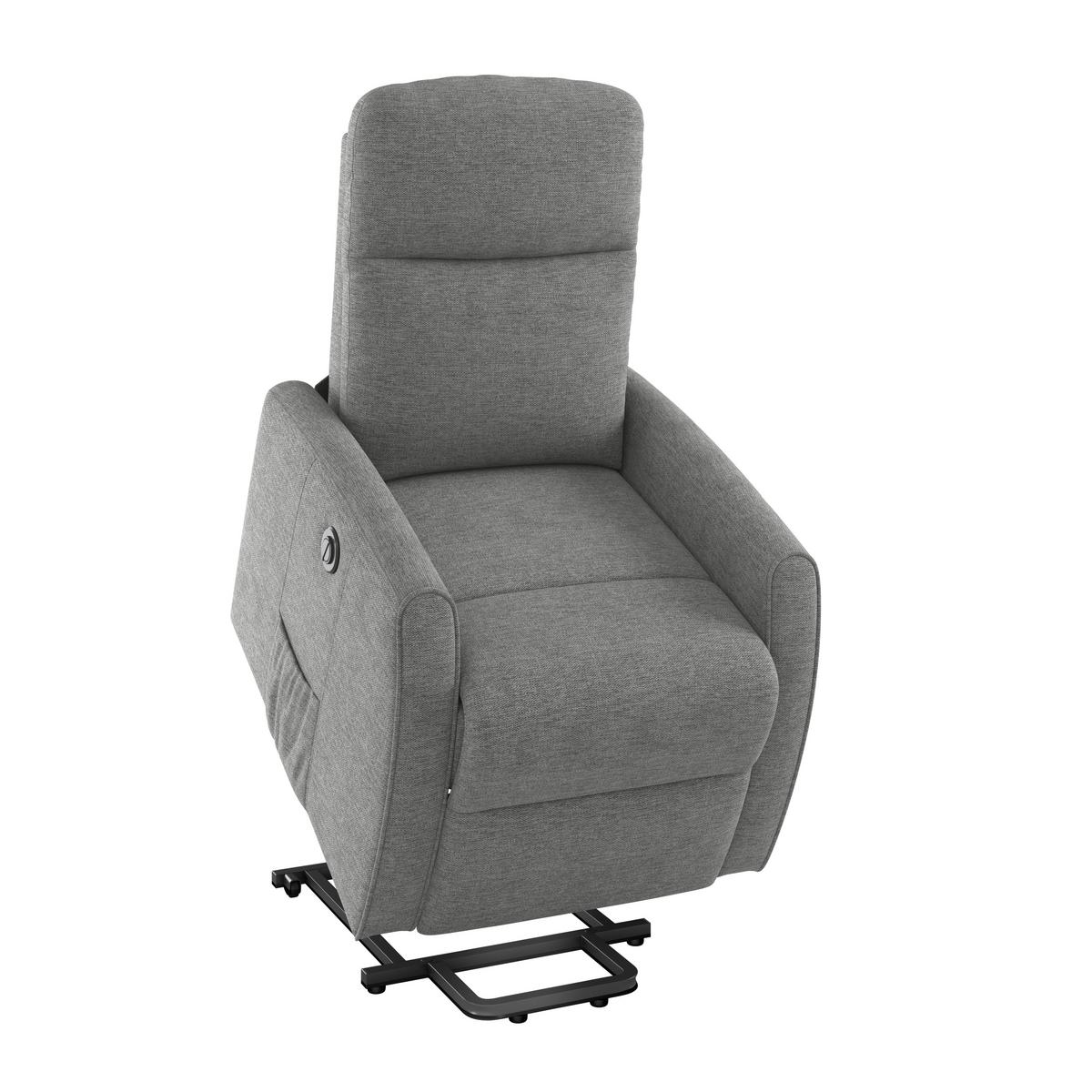 Fernsehsessel Athen Micorfaser hellgrau, B: 67,5cm - Hellgrau, MODERN, Holz/Textil (67.5/107/88.5cm)