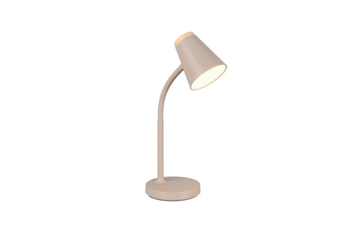 LED-Tischleuchte Pongo Braun Beige B: 13 cm - Beige/Braun, Basics, Kunststoff/Metall (36/13/23cm)