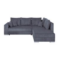 Univerzální sedačka LARS, tmavé šedý / tmavé šedý manš. - černá/tmavě šedá, Design, kompozitní dřevo/textil (260/218cm) - P & B