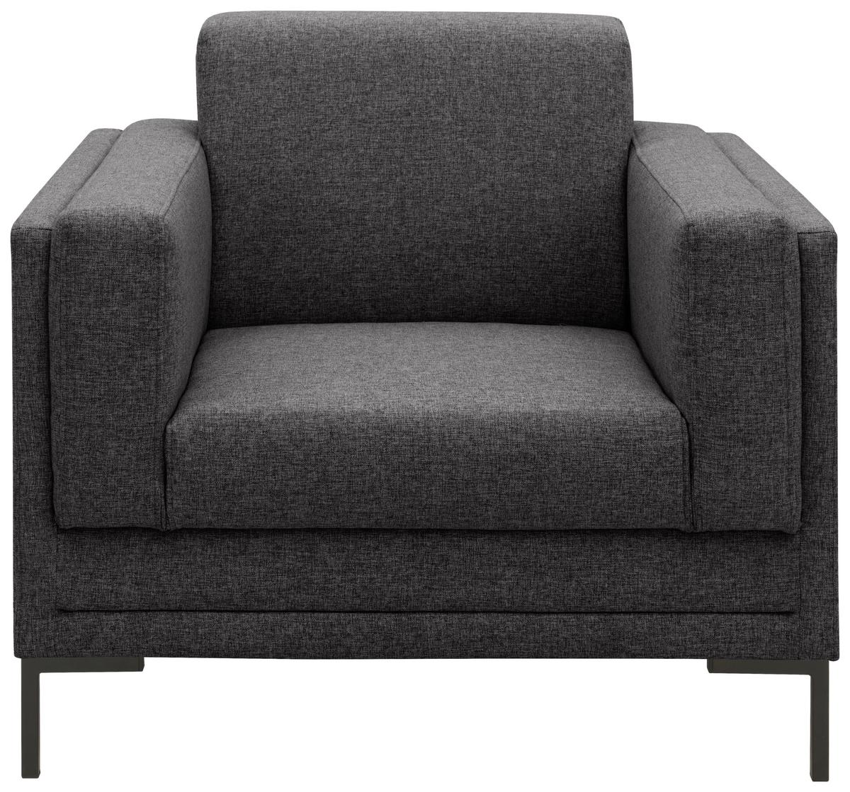 Sessel Looks Vii - Anthrazit/Silberfarben, Design, Textil (97/82/90cm) - LOOKS by W.Joop