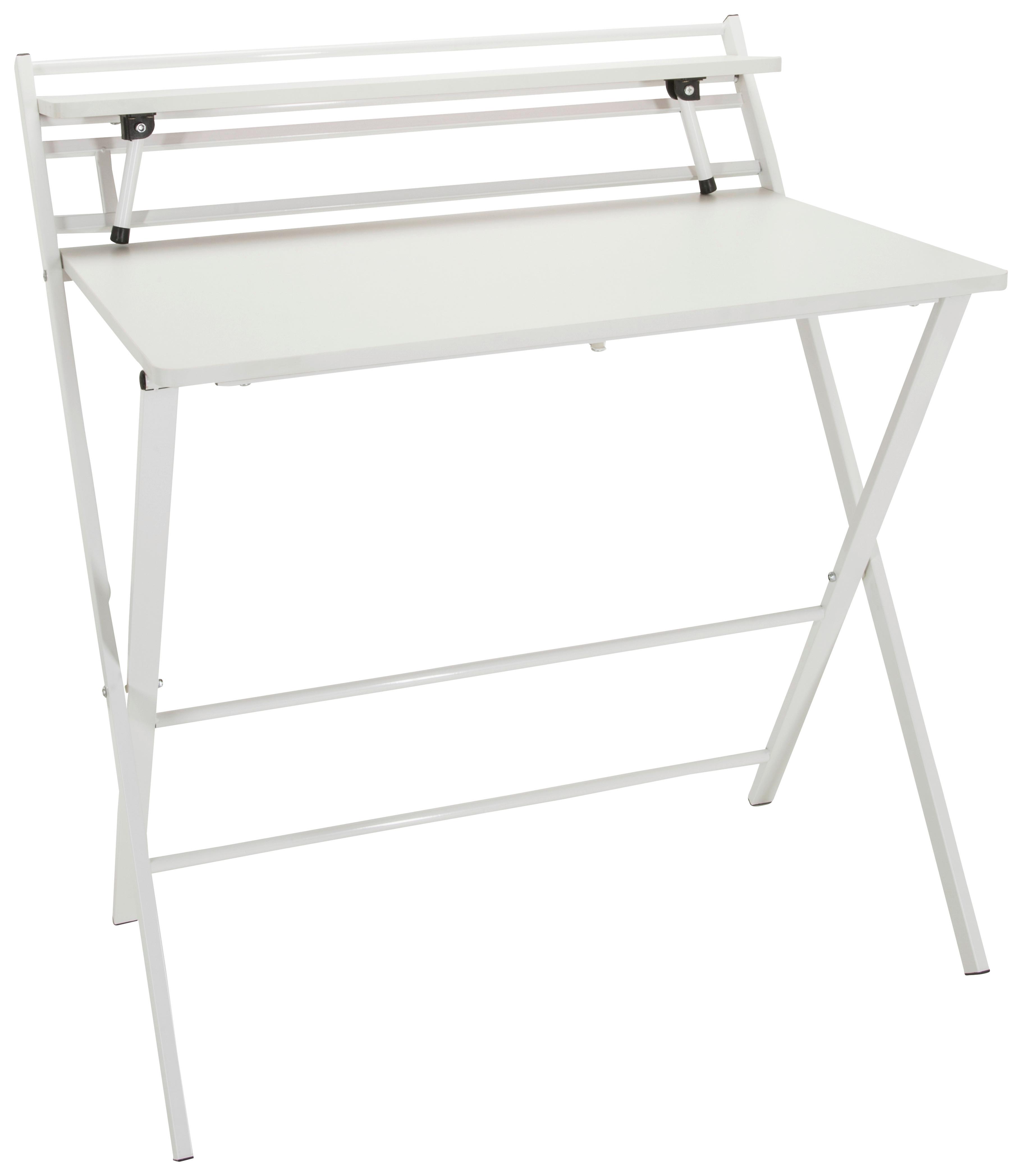 Schreibtisch Easy Clap Weiß - Weiß, Basics, Holzwerkstoff/Metall (84/60/92cm) - MID.YOU