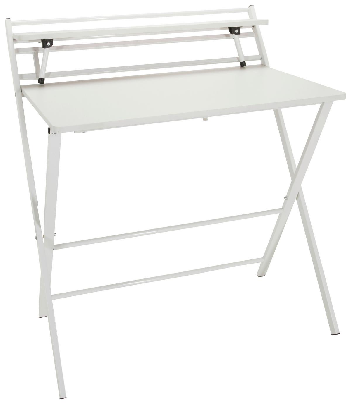 Schreibtisch Easy Clap Weiß - Weiß, Basics, Holzwerkstoff/Metall (84/60/92cm) - MID.YOU
