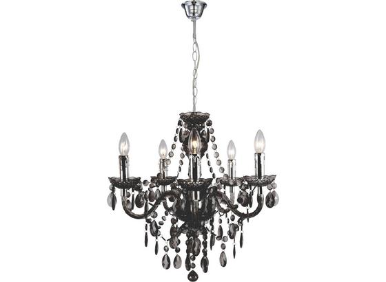 Závesná Lampa Isabella - chrómová/tmavosivá, Romantický / Vidiecky, kov/plast (149cm) - Mömax modern living Závesná Lampa Isabella - chrómová/tmavosivá, Romantický / Vidiecky, kov/plast (149cm) - Mömax modern living