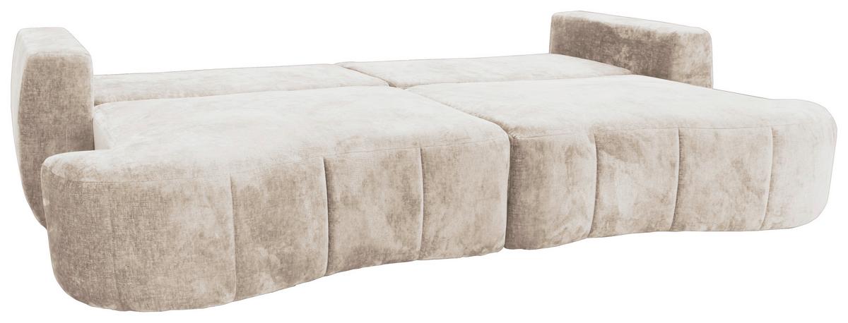Boxspringsofa Berg - Beige/Schwarz, Trend, Textil (292/71-99/127cm) - Livetastic
